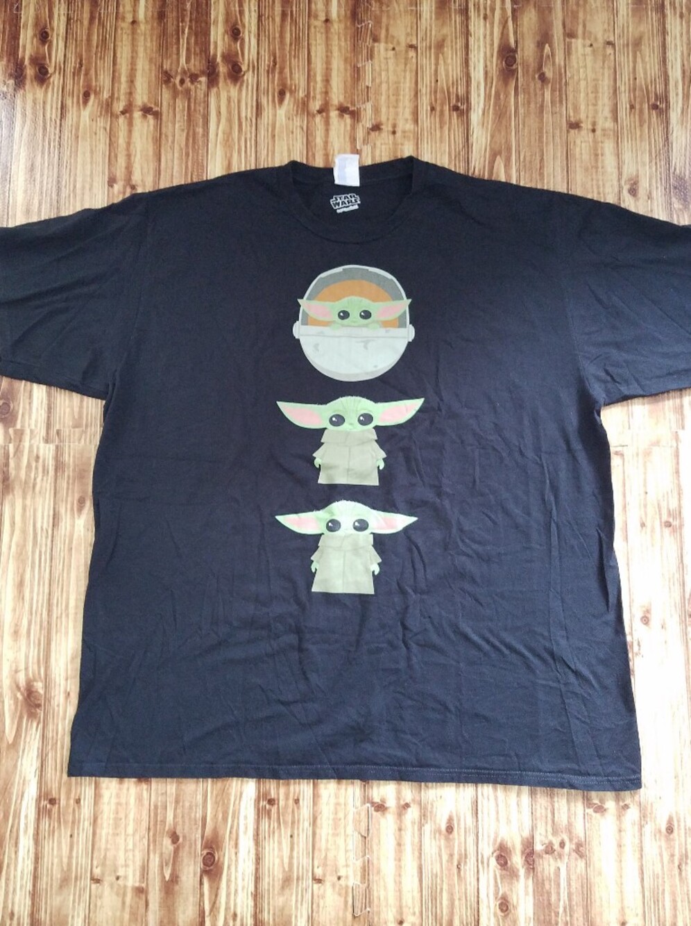 Star Wars Men's 2XL Grogu Black Baby Yoda Mandalorian Disney Shirt